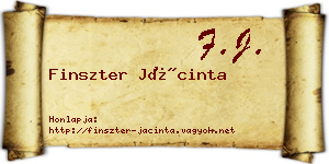 Finszter Jácinta névjegykártya